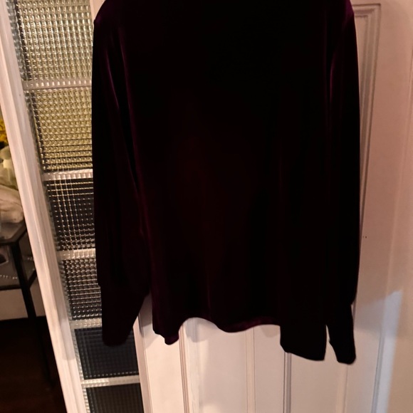 Lauren Ralph Lauren Velour Royal Purple Pullover Top Shirt Blouse size 3X - Picture 2 of 10
